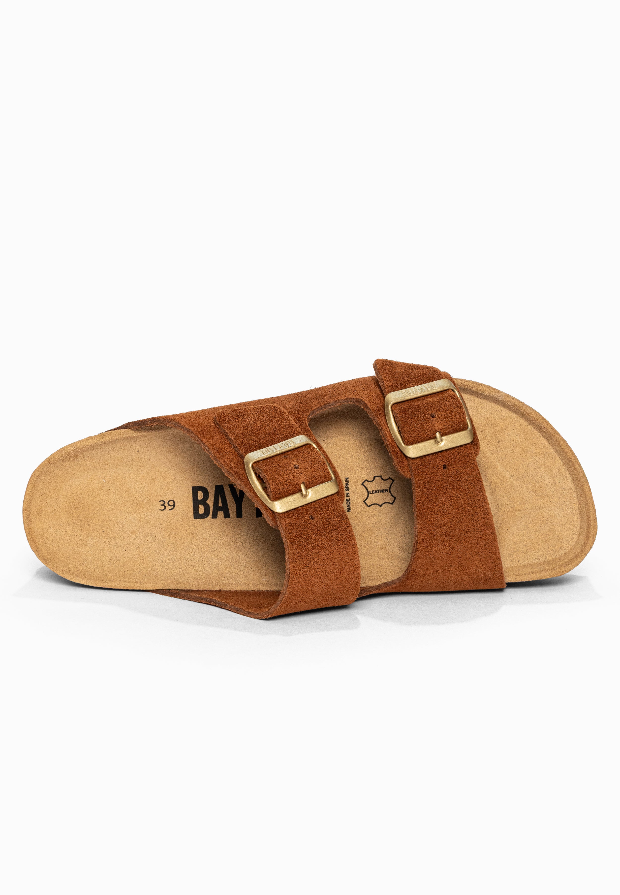 Sandales à Plateforme Japet Camel en Cuir Suédé Bayton pour Femme