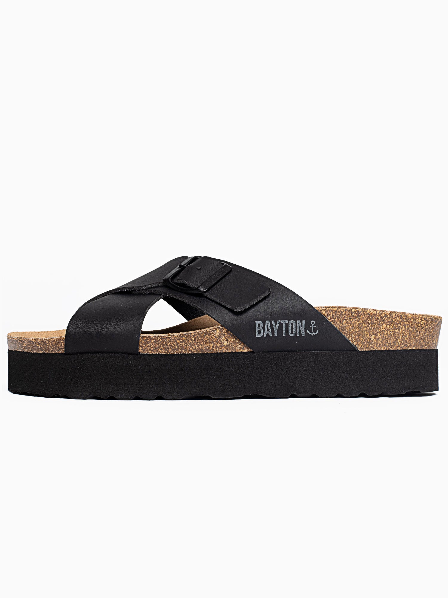 Ajax Black Platform Sandals