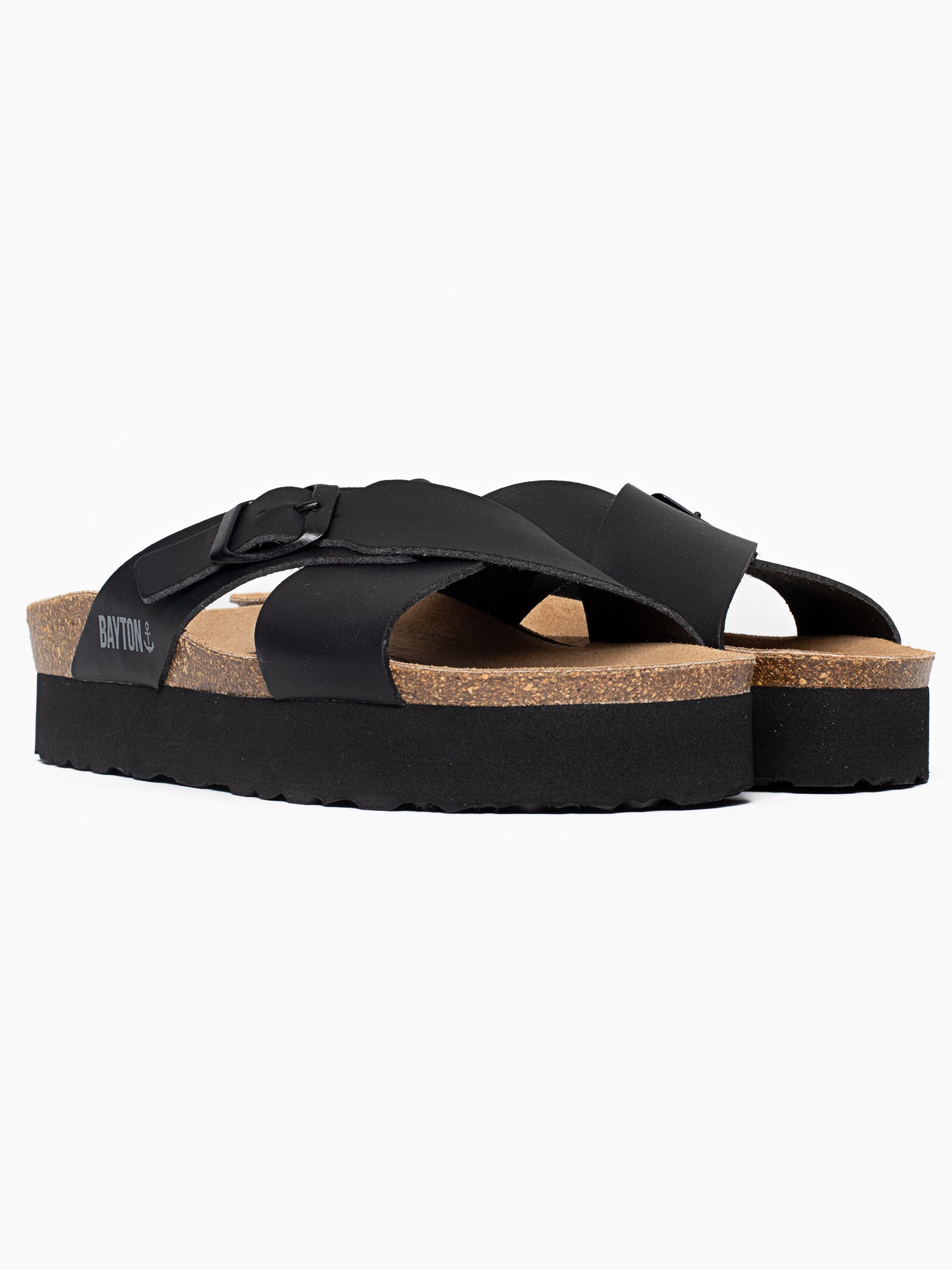 Ajax Black Platform Sandals