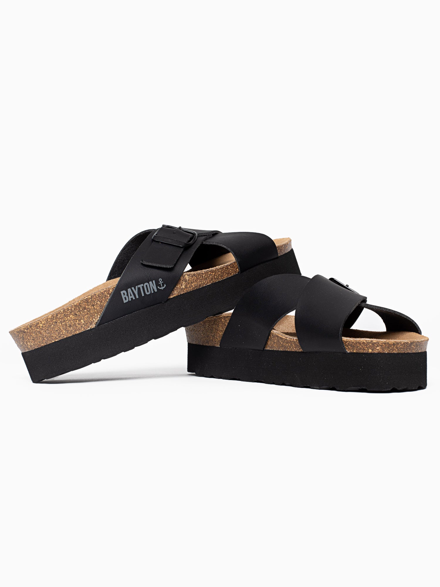 Ajax Black Platform Sandals