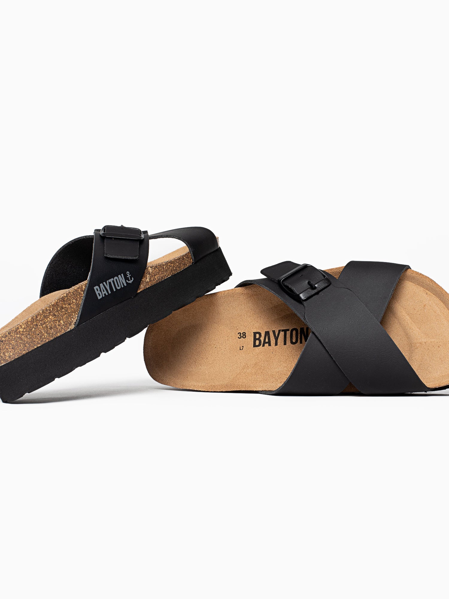 Ajax Black Platform Sandals