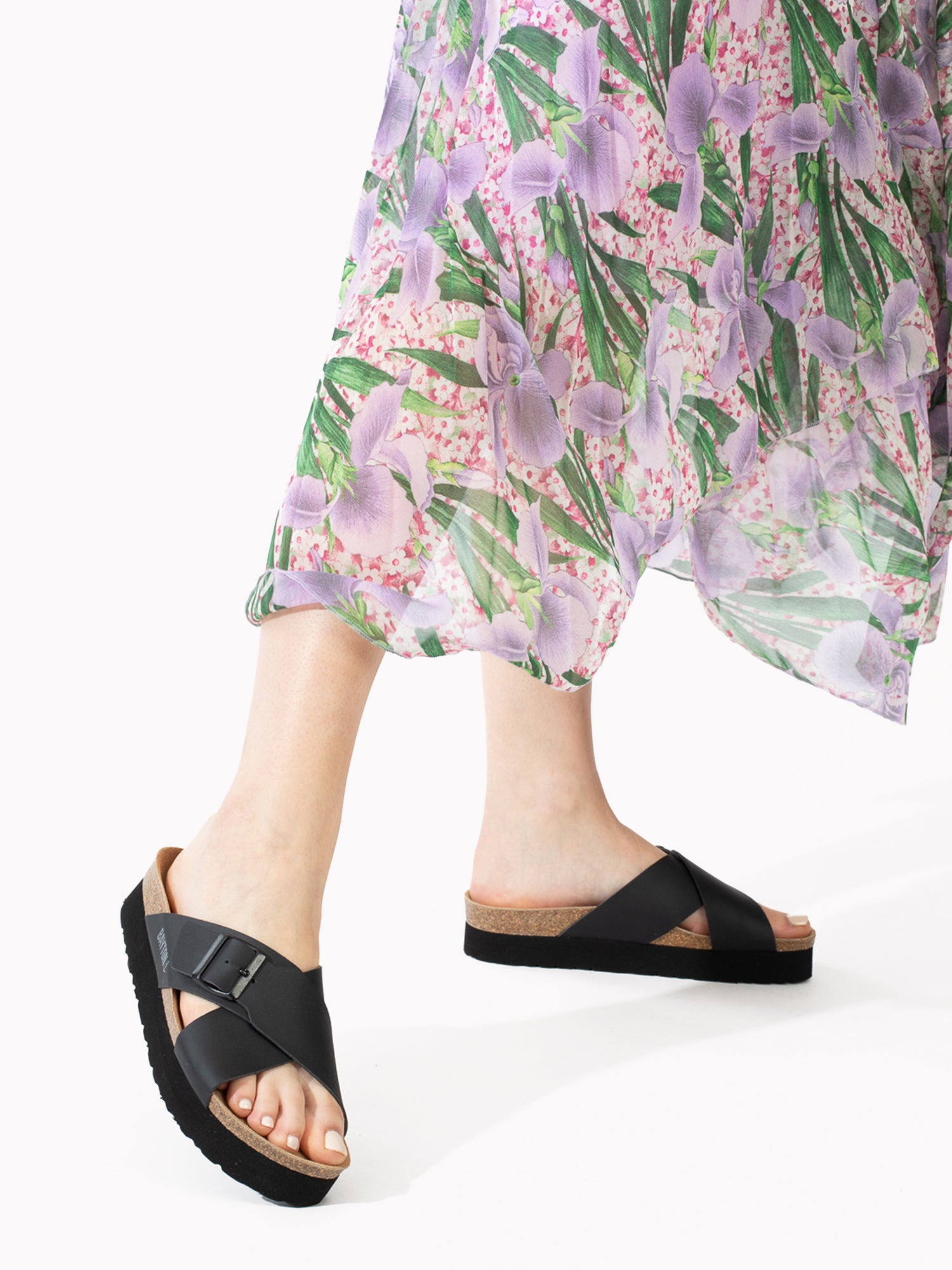 Ajax Black Platform Sandals