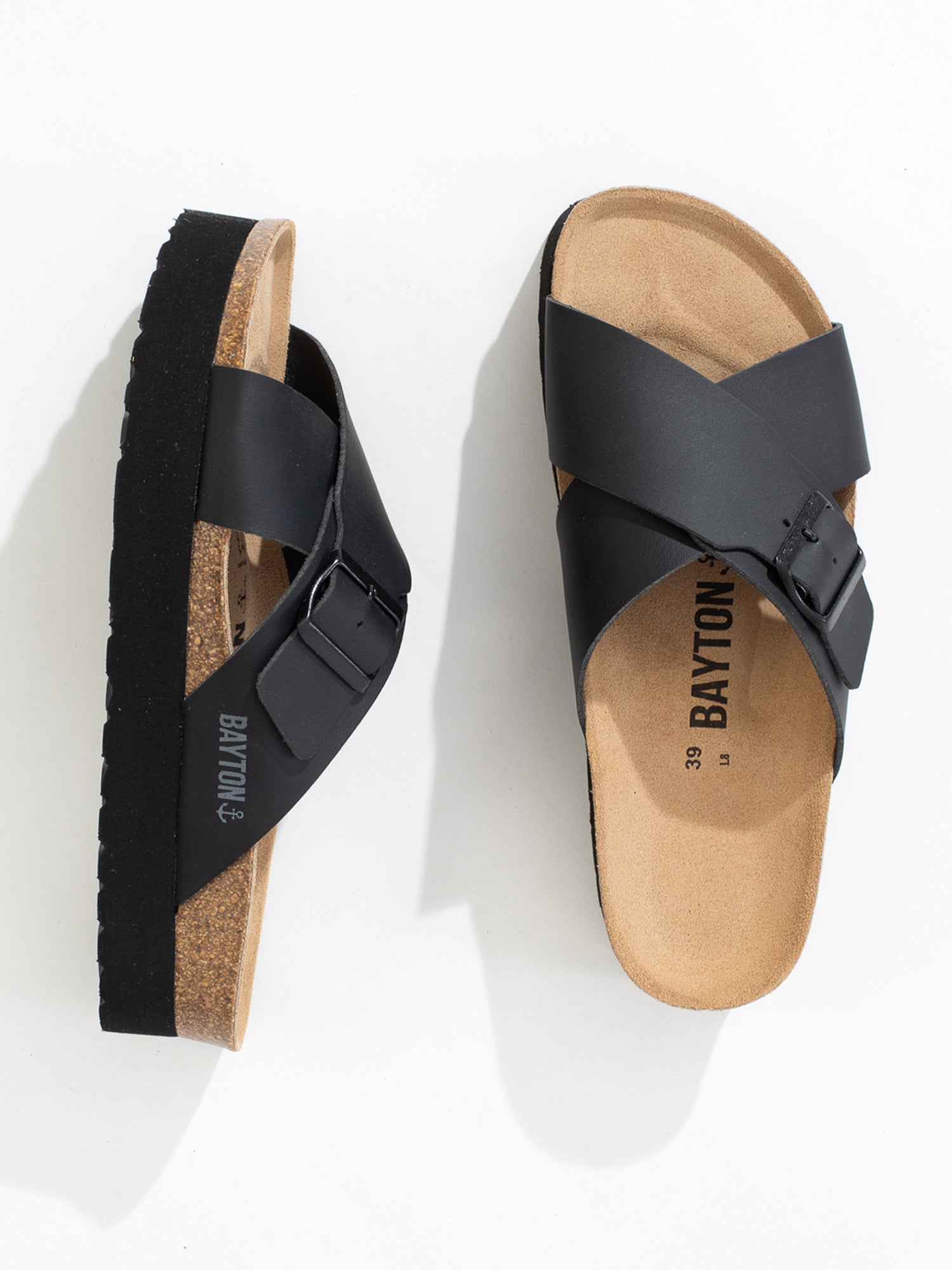 Ajax Black Platform Sandals