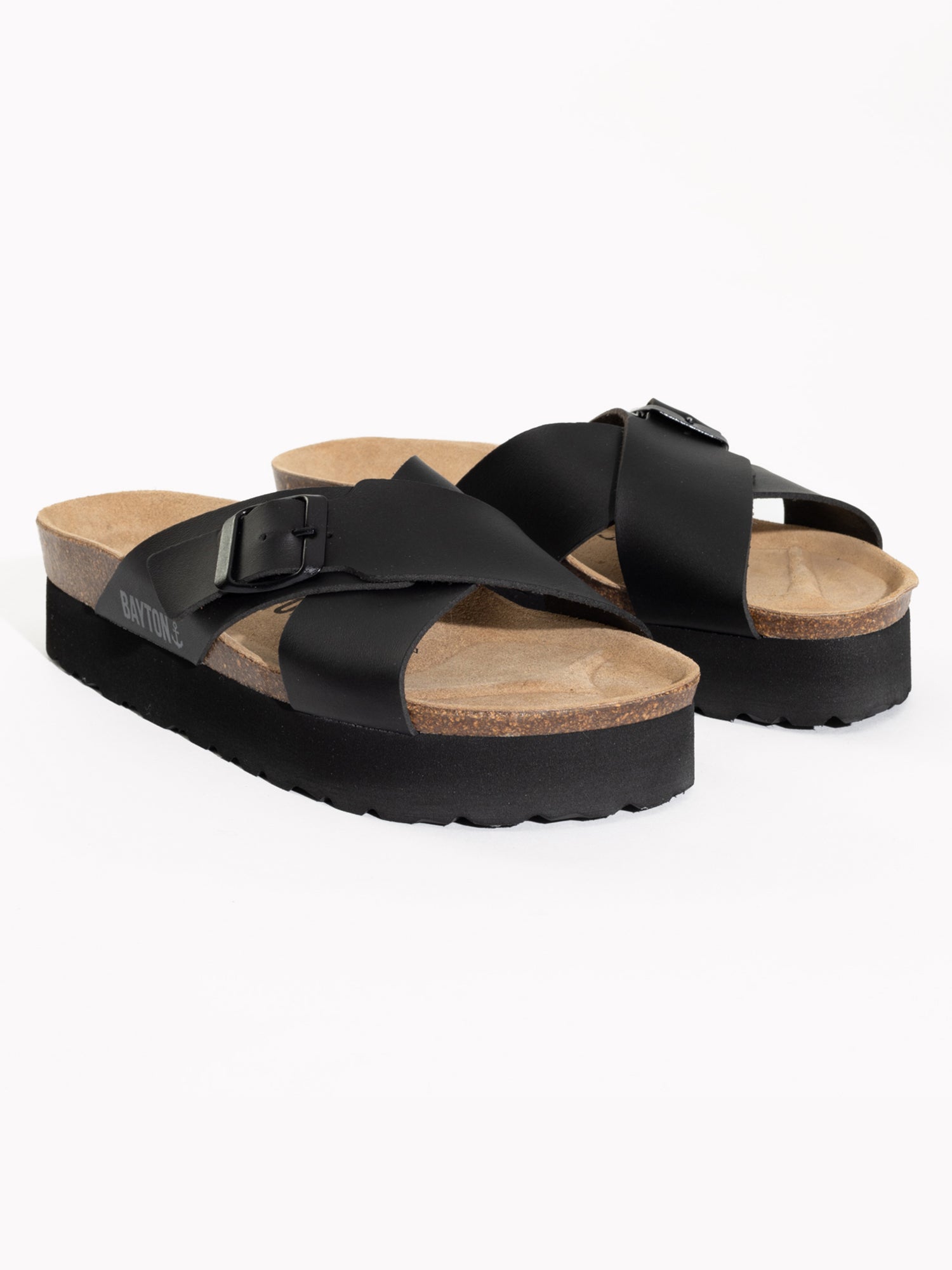 Ajax Black Platform Sandals