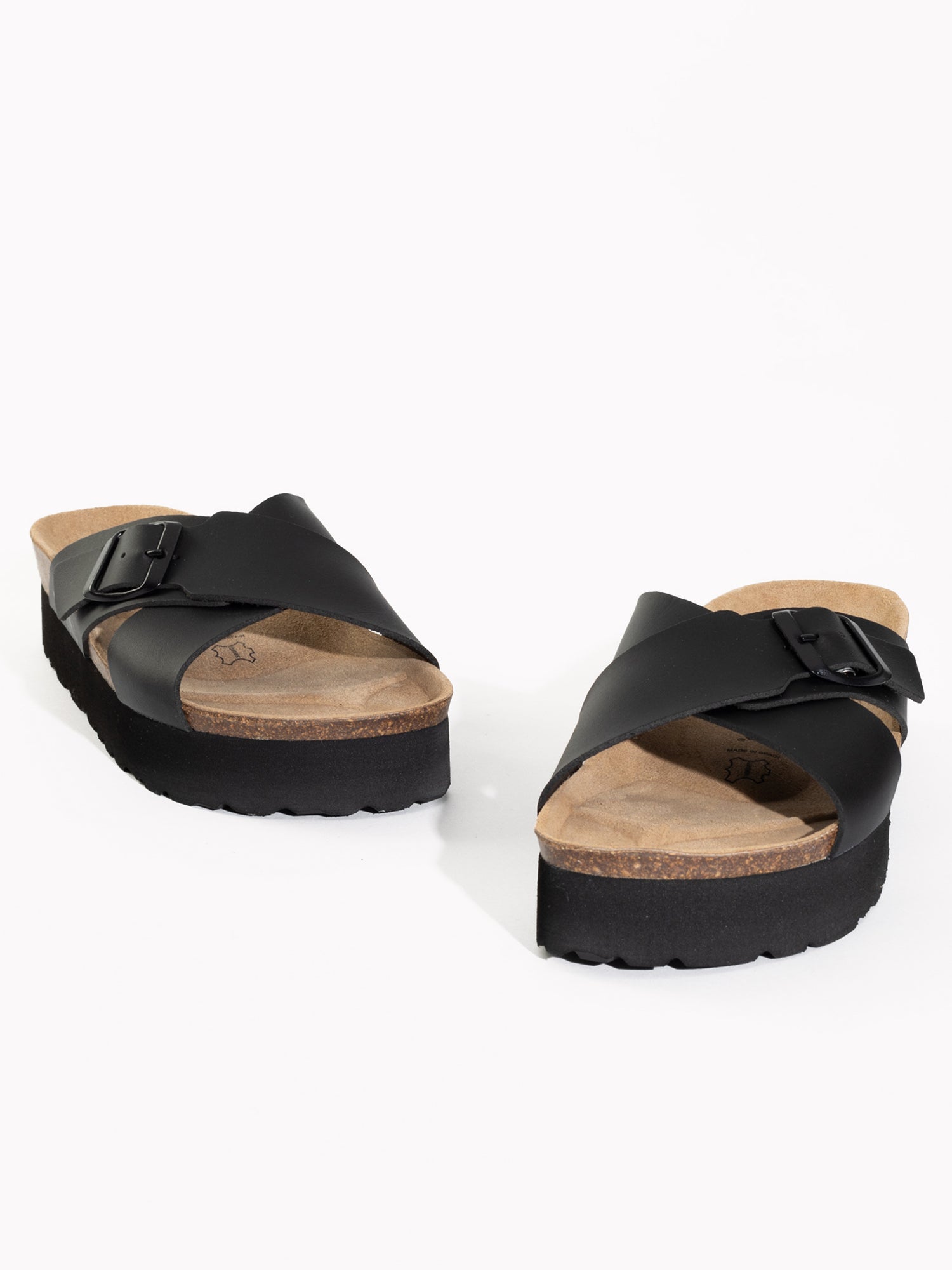 Ajax Black Platform Sandals