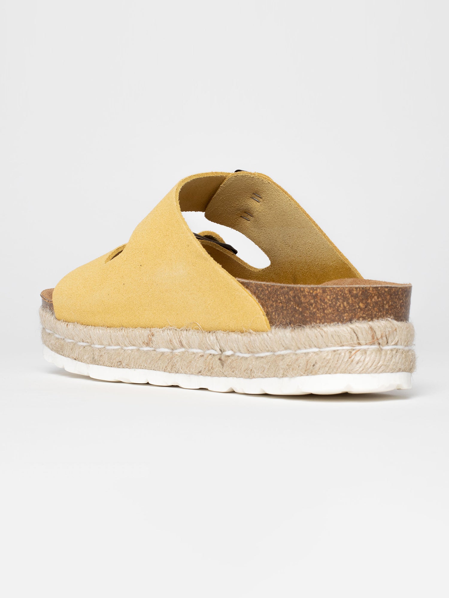 Alcee Mustard Suede Leather Platform Sandals