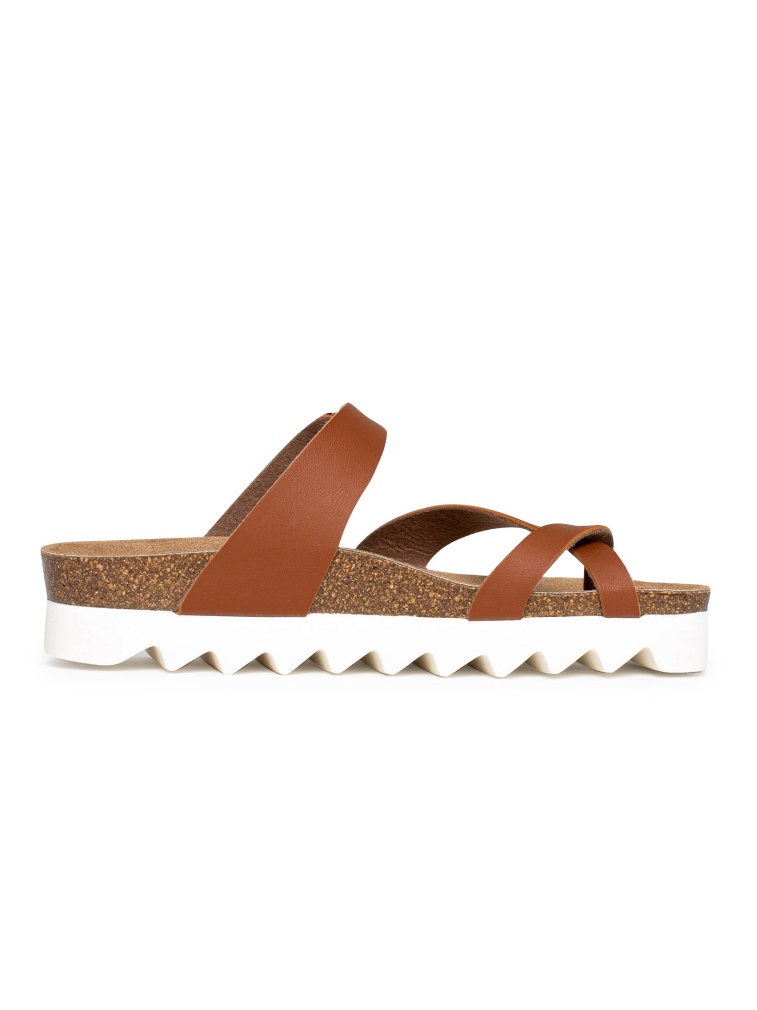 Andromac Camel Platform Sandals