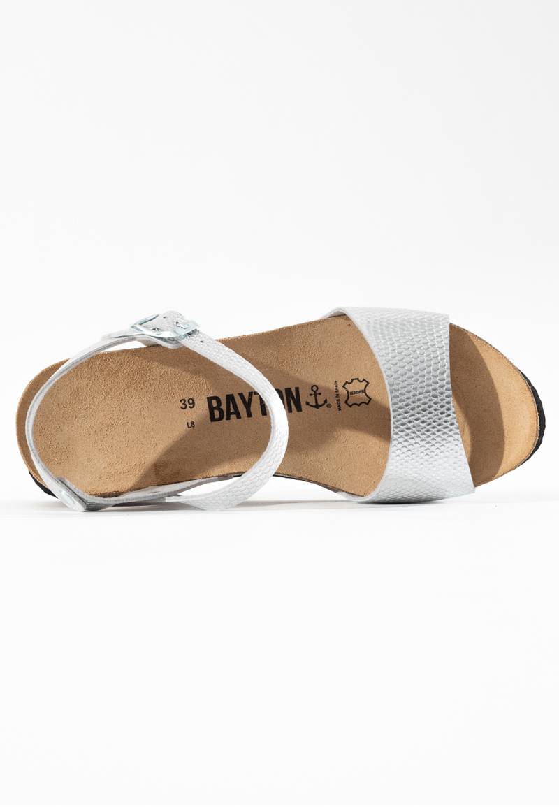 Sandales Newcastle Noir Compensées et Semi-compensées Bayton femme