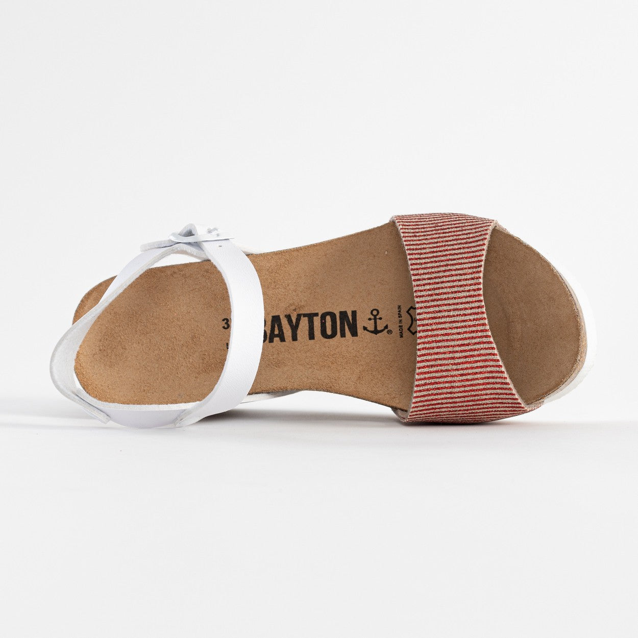 Sandales Leganes Rouge Et Blanc Compensées et Semi-compensées Bayton femme