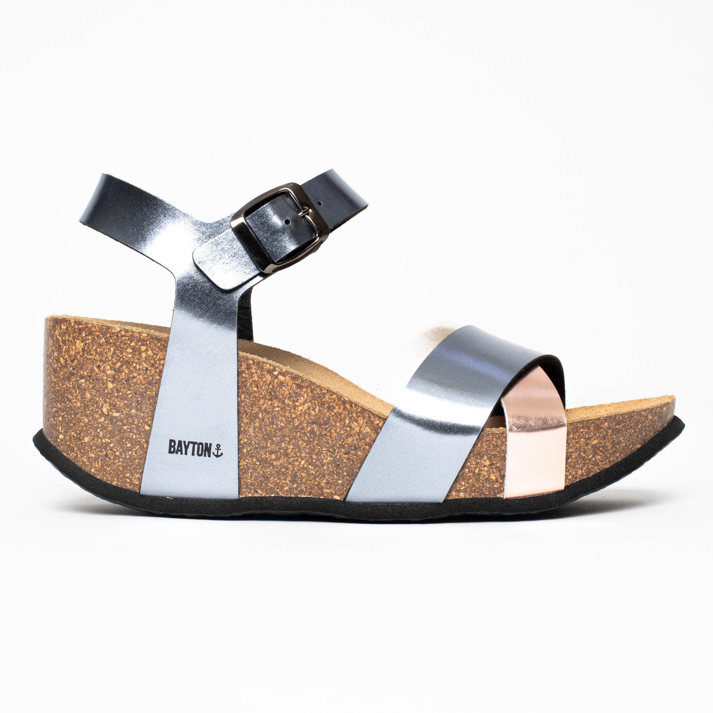 Sandales Gijon Camel Compensées et Semi-compensées Bayton femme