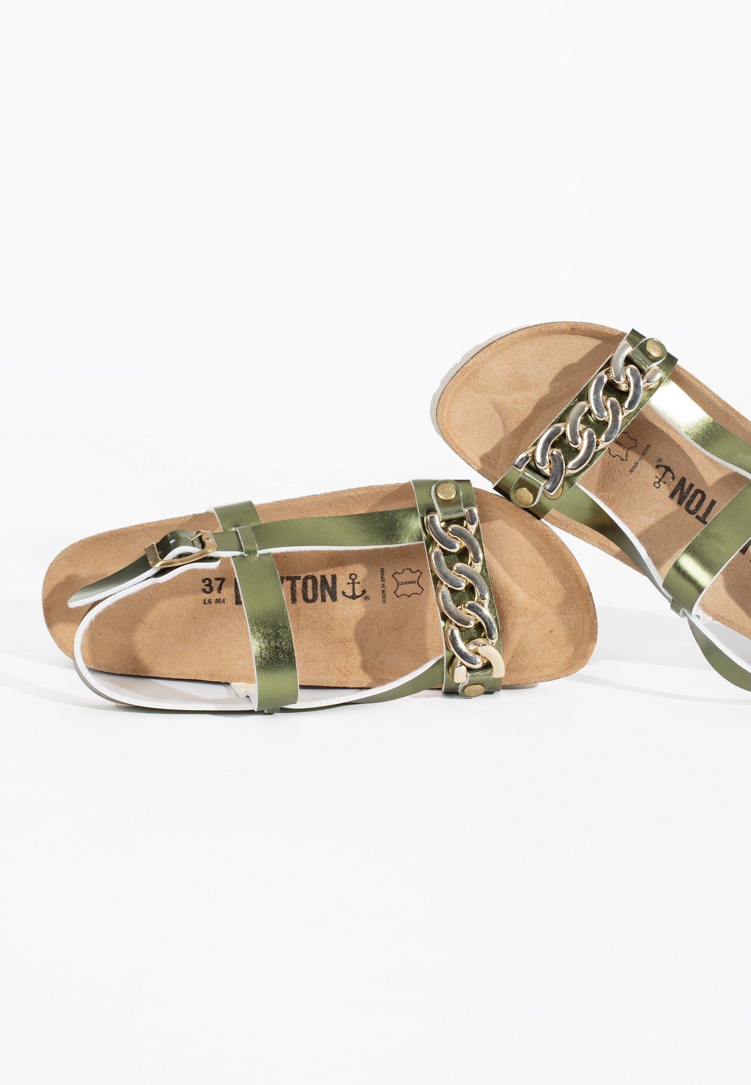 Sandales-Ramatuelle-Vert-Multi-Brides-Bayton-femme