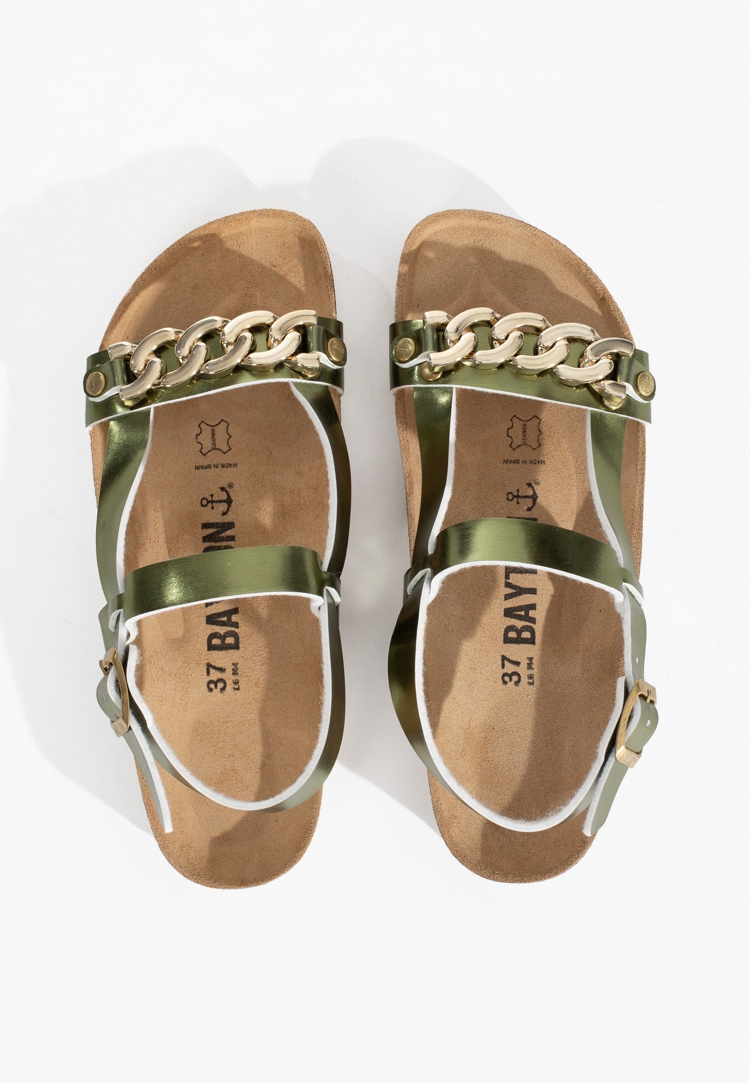 Sandales-Ramatuelle-Vert-Multi-Brides-Bayton-femme