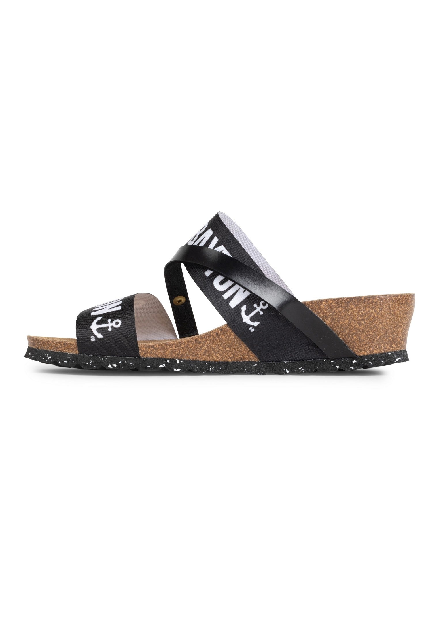 Sandales Edimbourg Bleu Marine Compensées et Semi-compensées Bayton femme