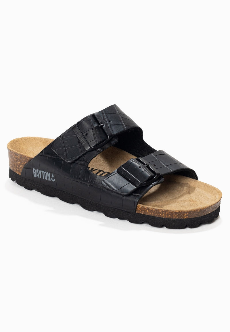 Sandales 2 Brides Atlas Noir