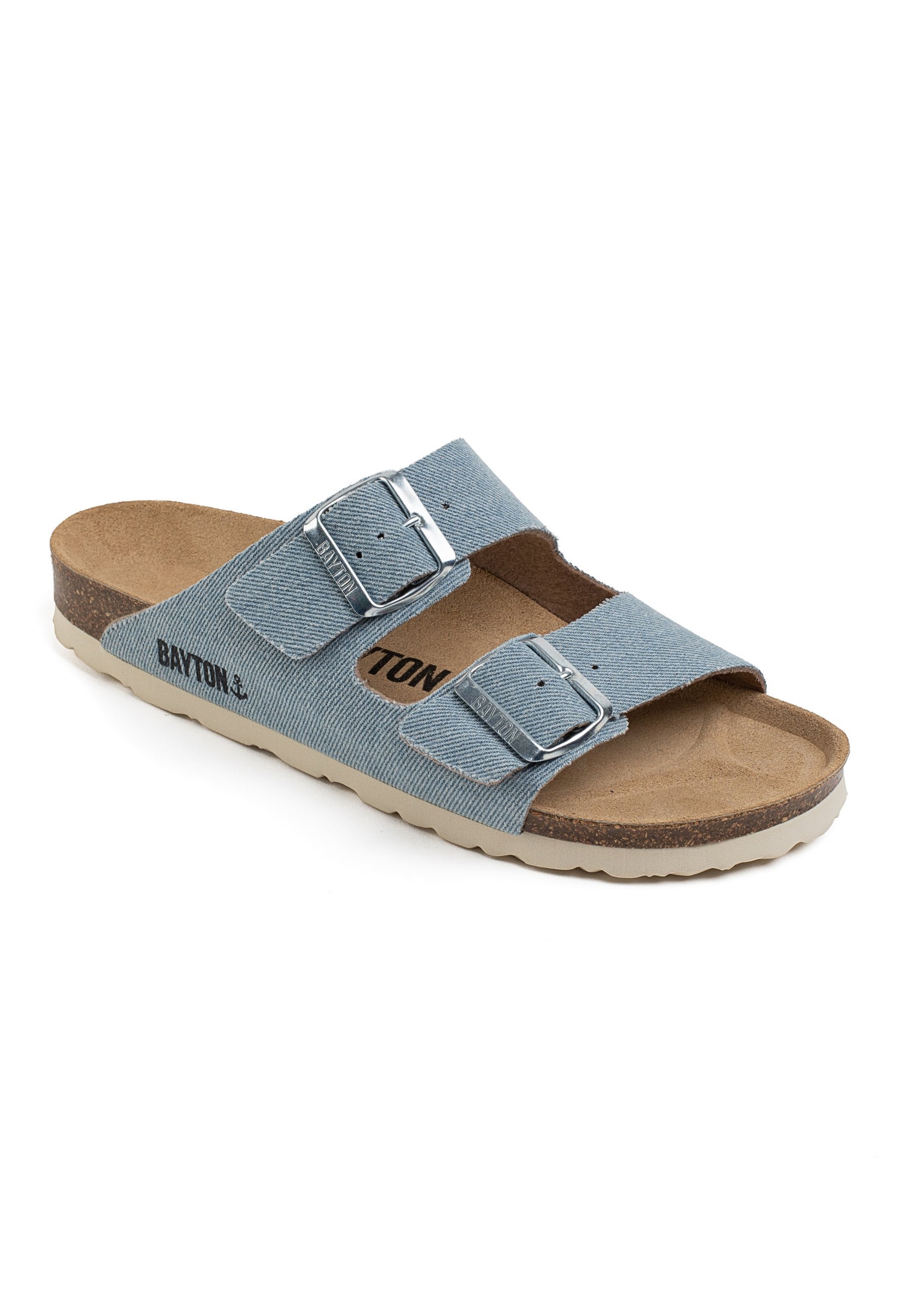 Sandales 2 Brides Atlas Bleu Ciel Denim