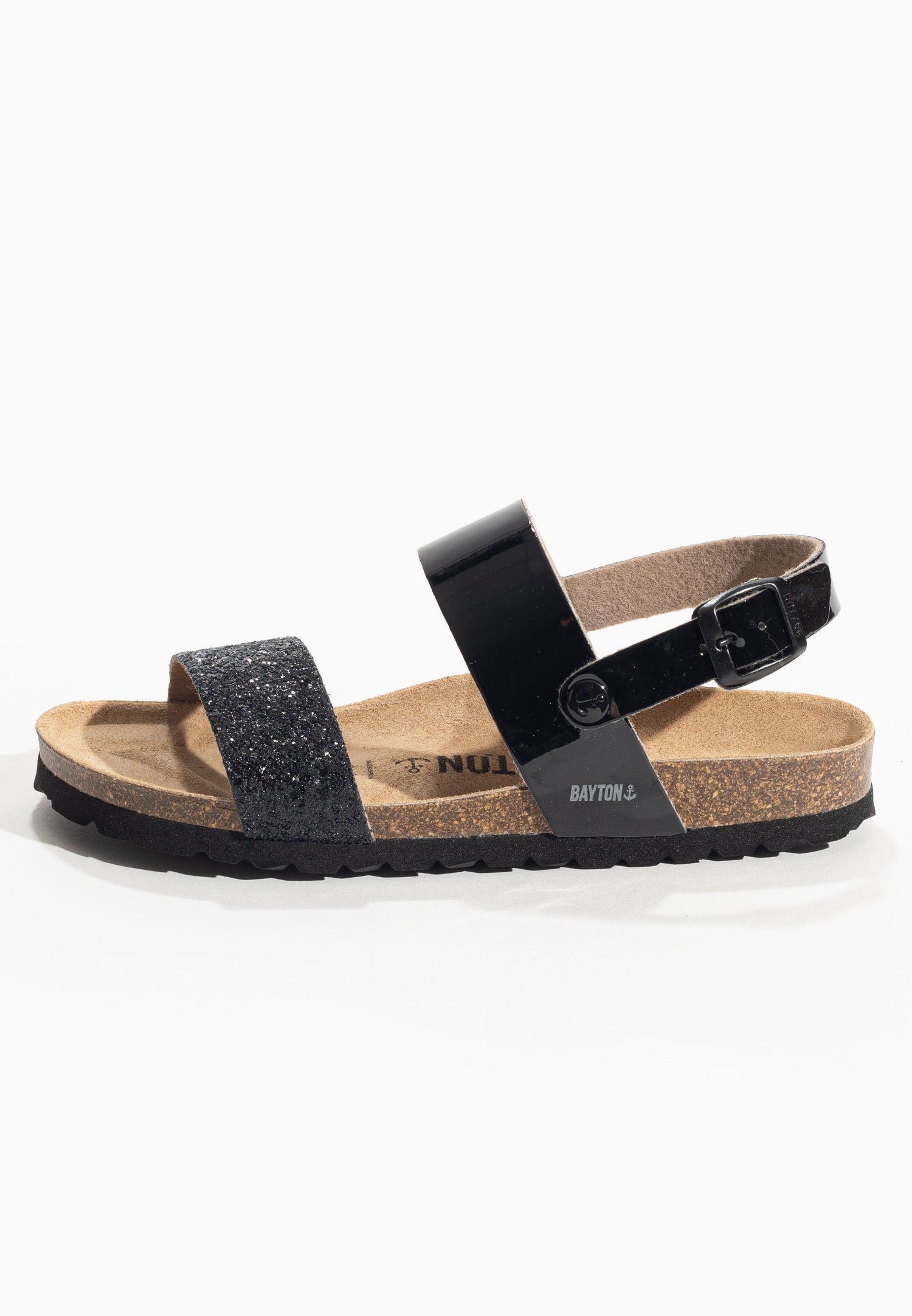 Sandalias Abyss Negro y purpurina