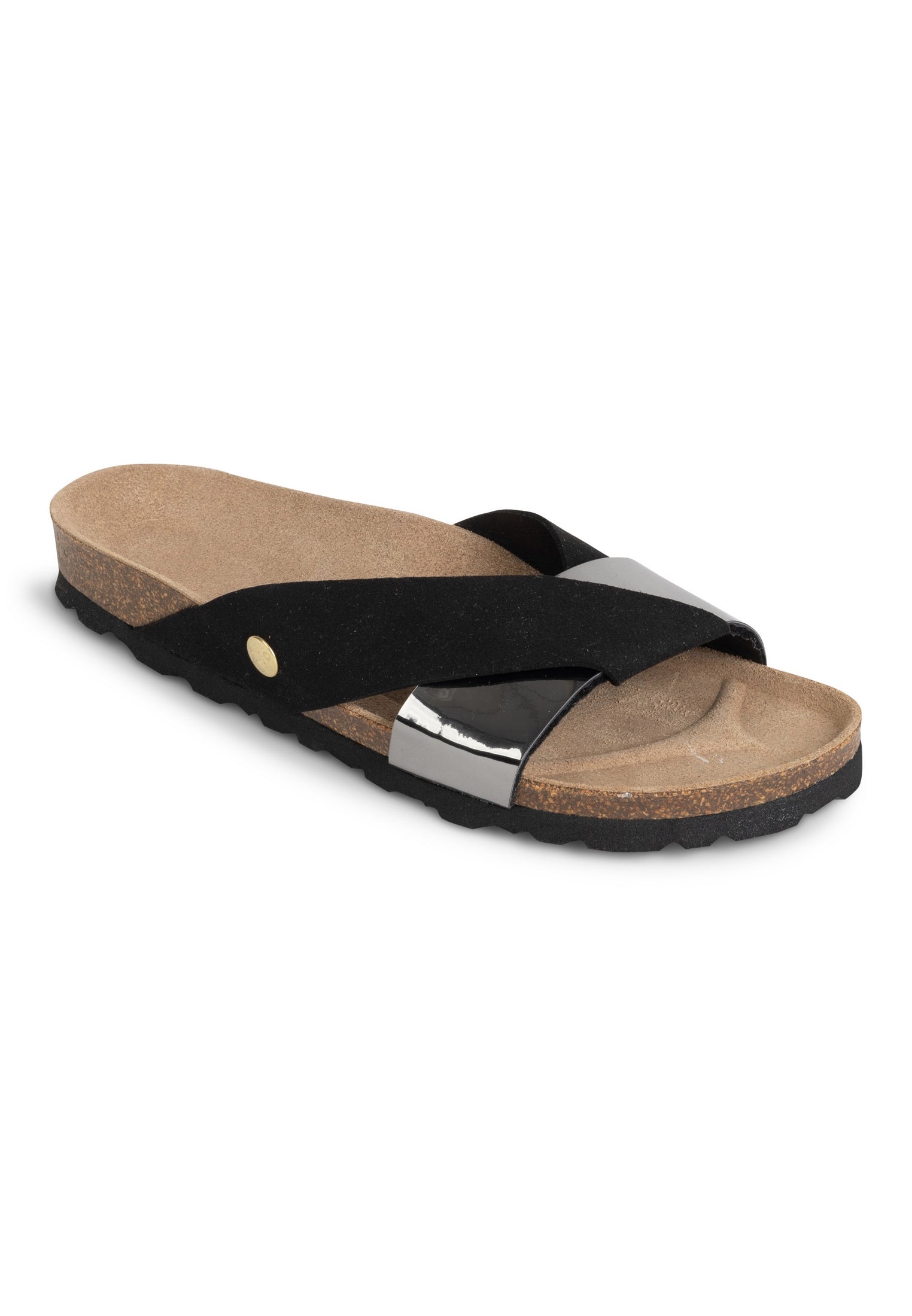 Sandales 2 Brides Figari Multibrides Anthracite Et Noir