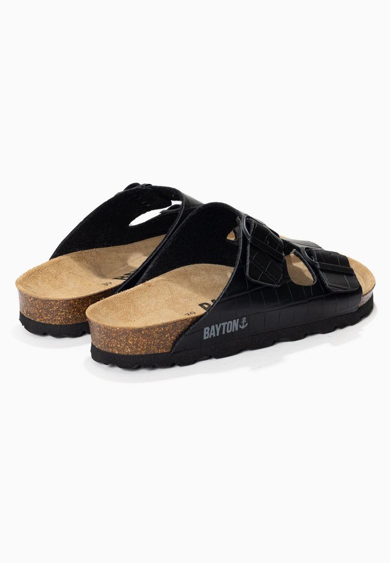 Sandales 2 Brides Atlas Noir