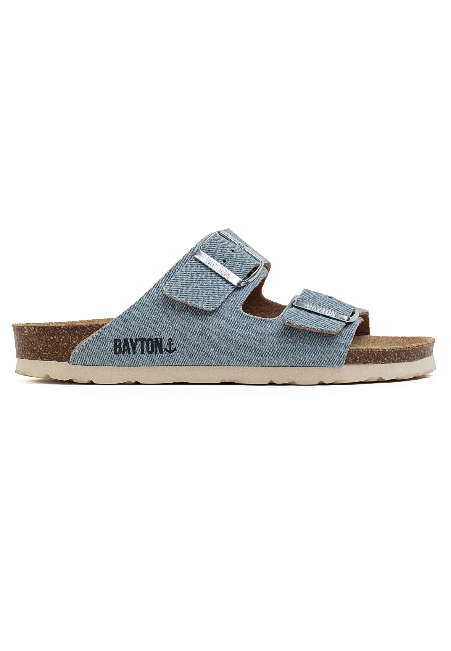 Sandales 2 Brides Atlas Bleu Ciel Denim