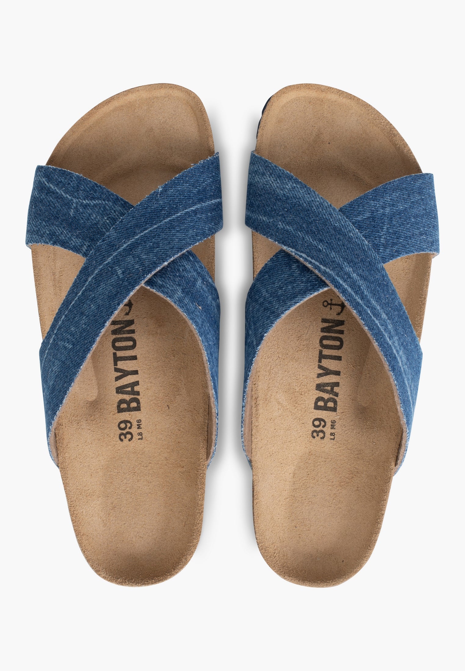 Sandalias Gomera 2 Tiras Azul Denim
