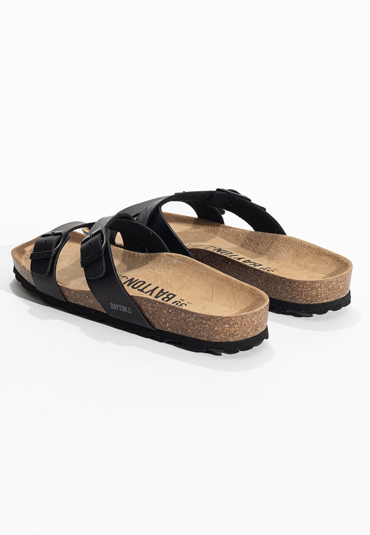 Cleo Black 2 Strap Sandals
