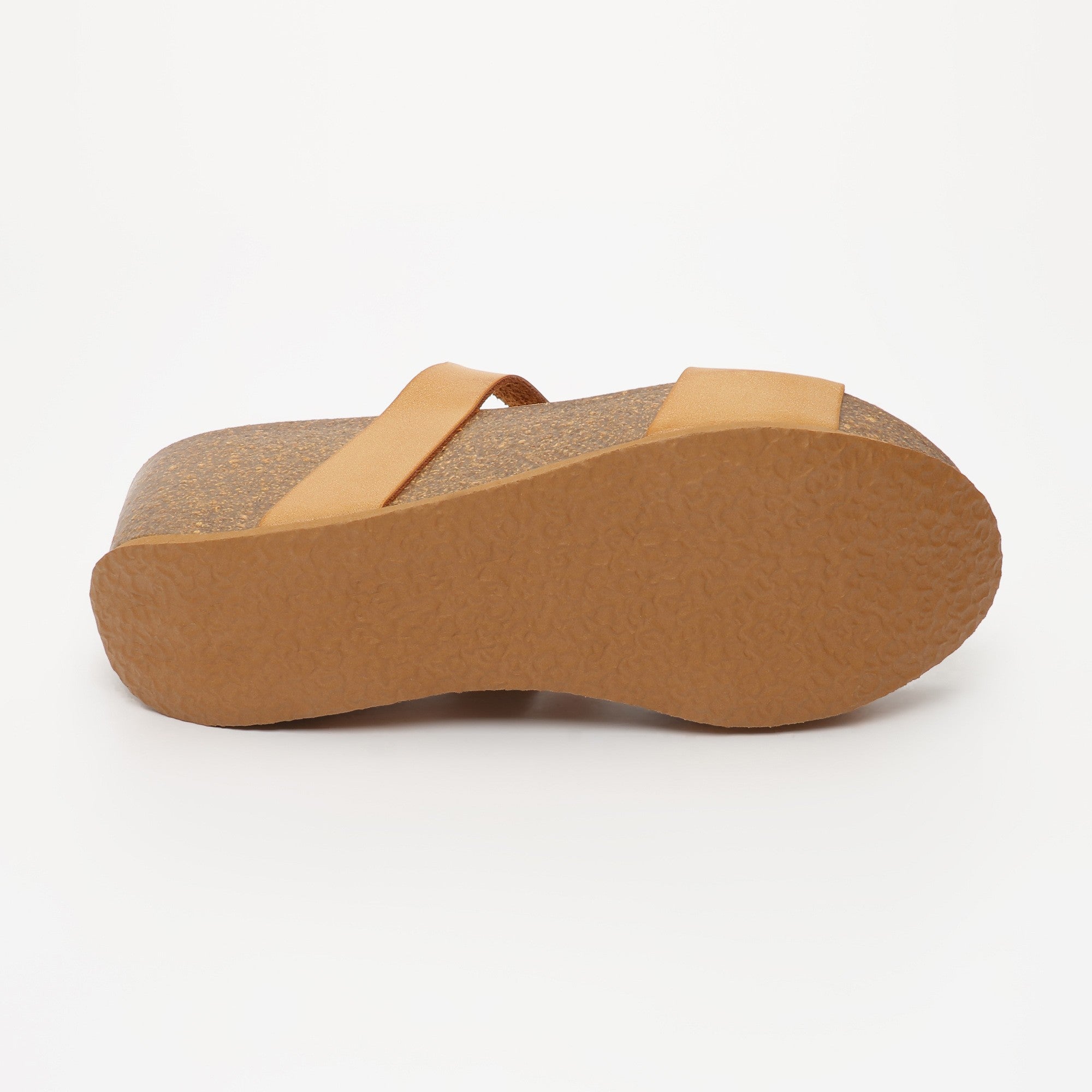 Sandalias Hecate Camel Con Cuña Y Semicuña