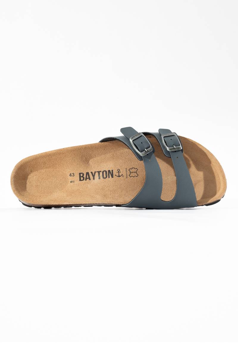 Sandales-2-Brides-Icare-Gris-Foncées-Bayton-Homme