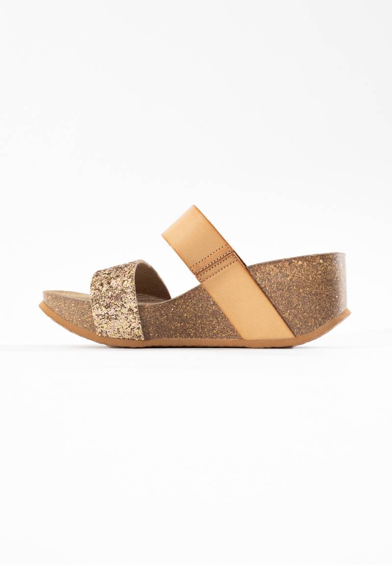Sandalias Philomene Cuña Y Semicuña Camel