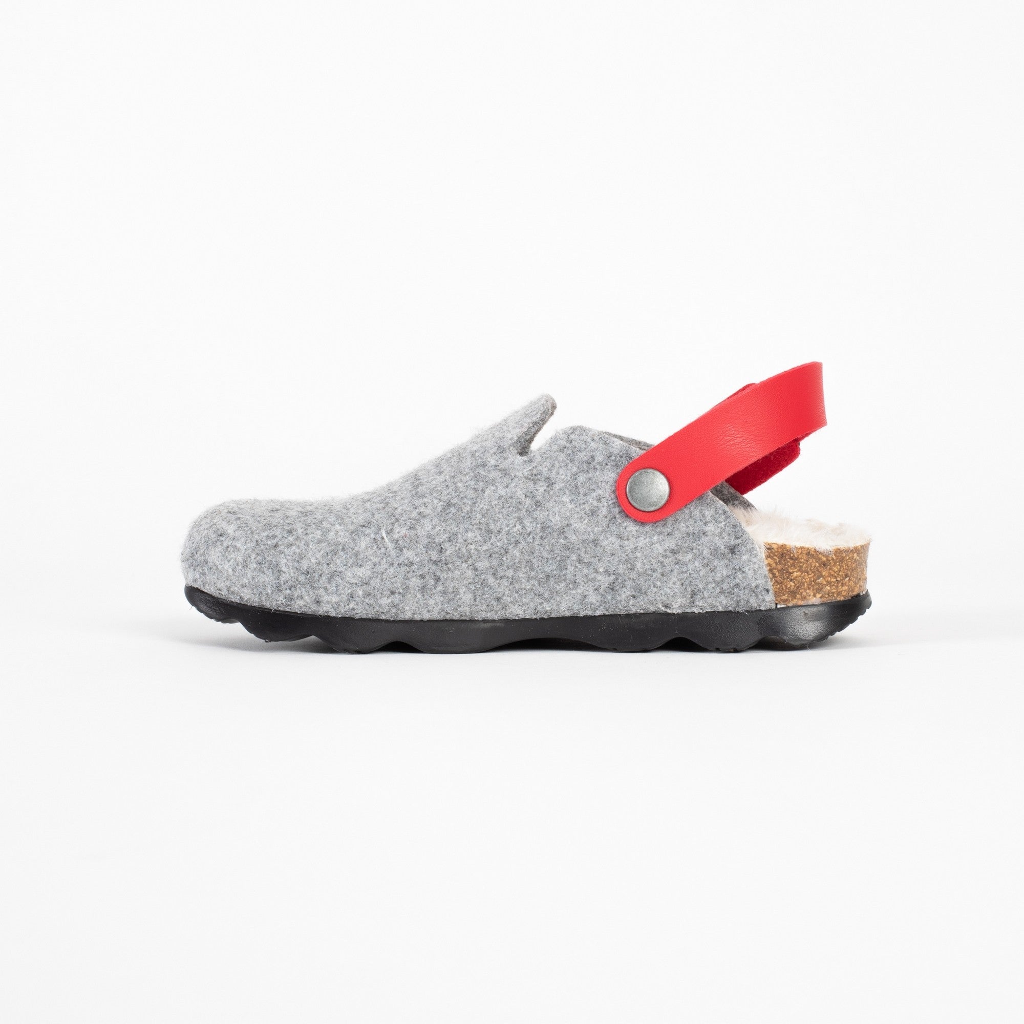 Noma Grey and Red Clogs