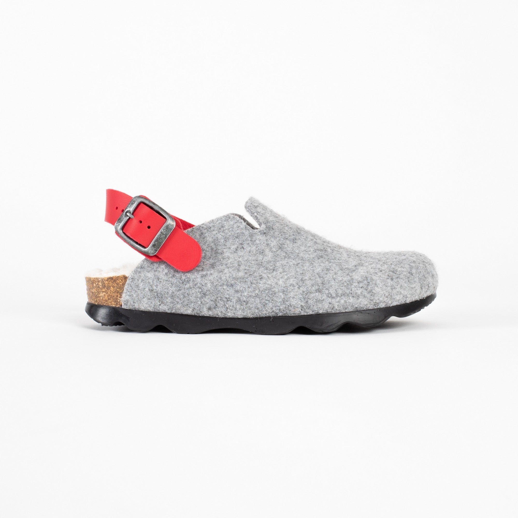 Noma Grey and Red Clogs