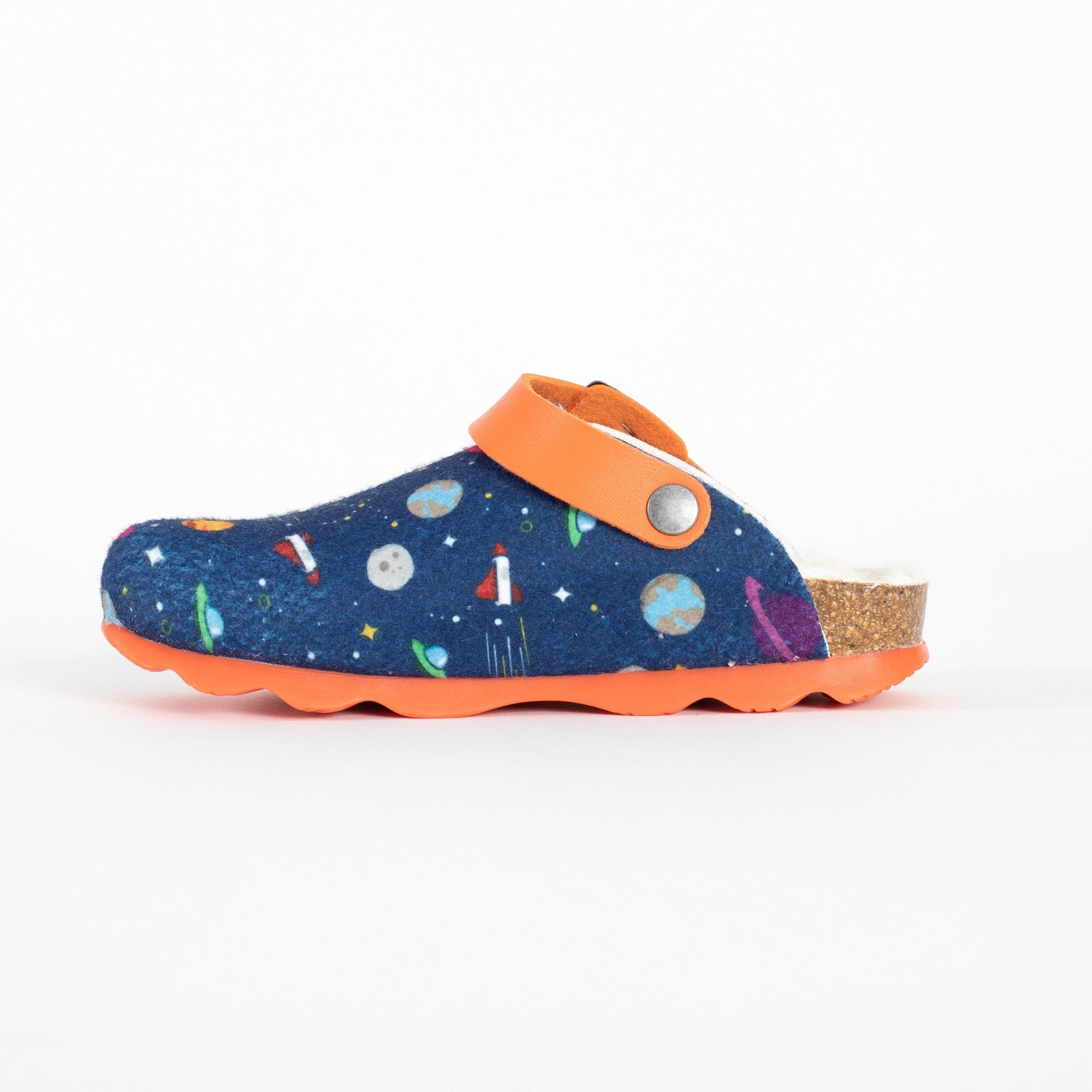 Navy Blue and Orange Nova Clogs