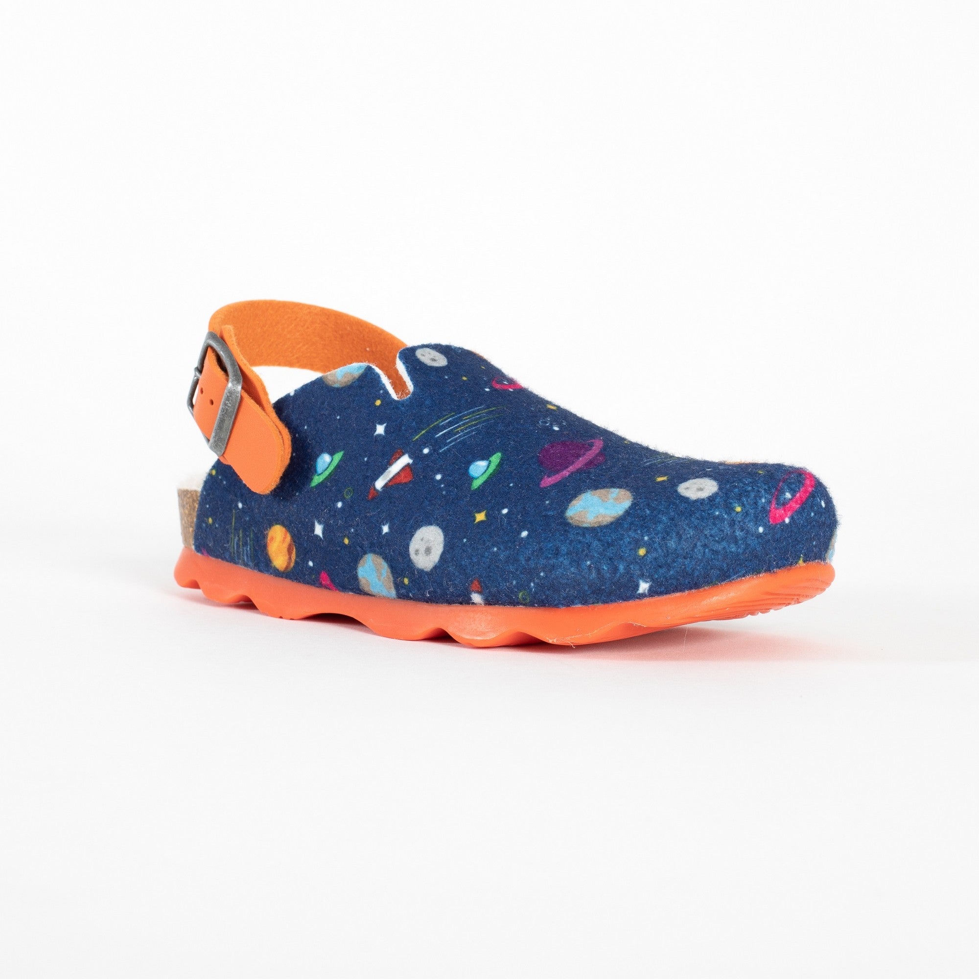 Navy Blue and Orange Nova Clogs