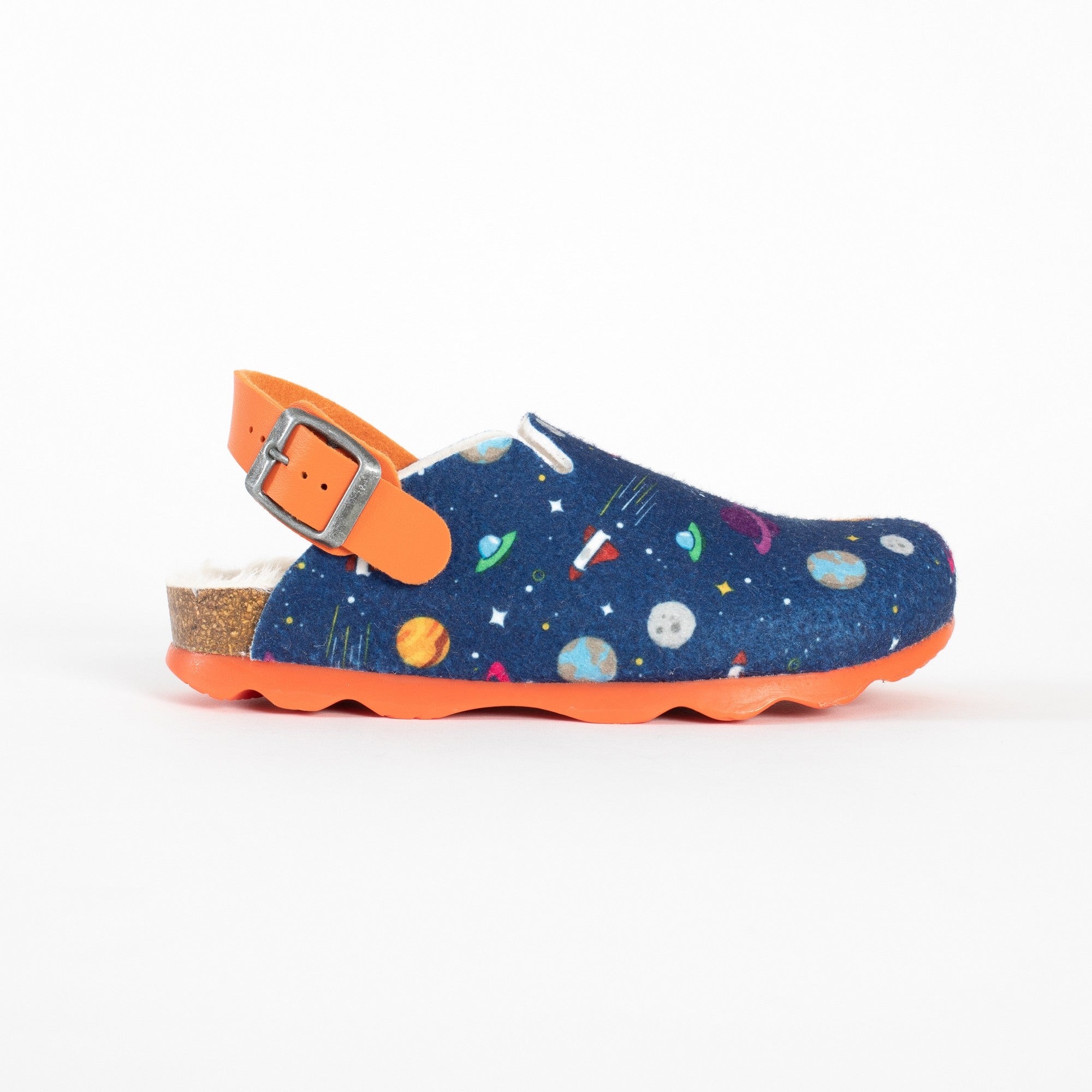 Navy Blue and Orange Nova Clogs