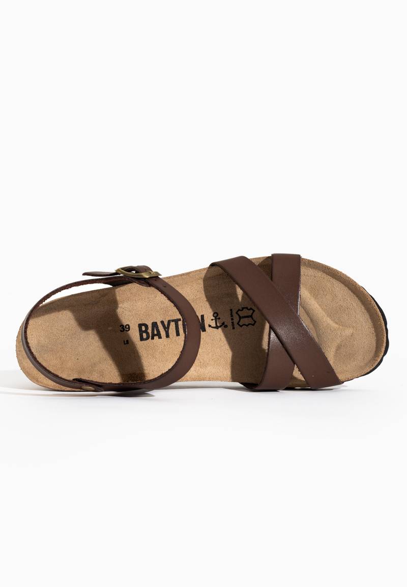 Sandales Canberra Marron Compensées et Semi-compensées