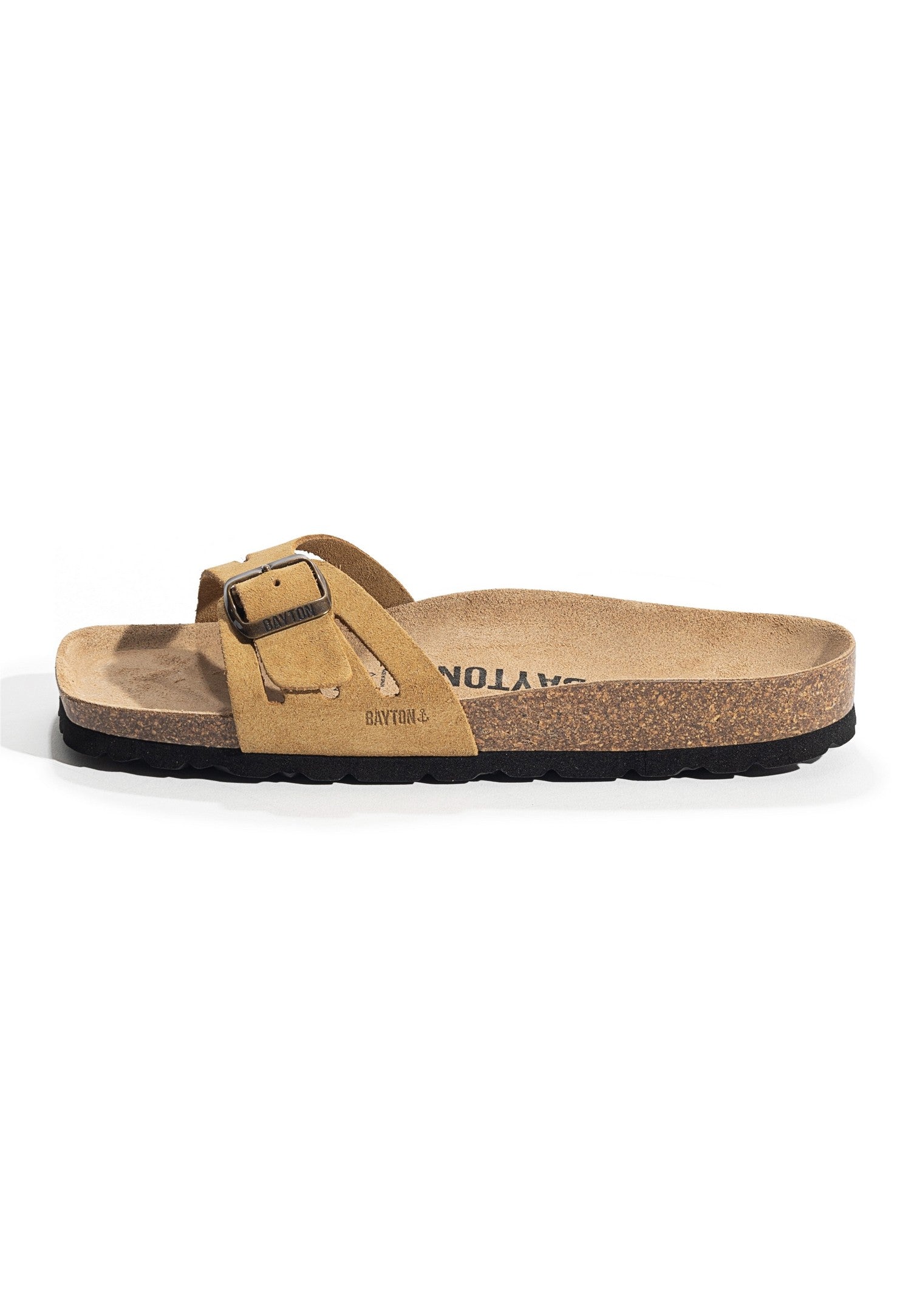 Athena Camel Suede Leather 1 Strap Sandals