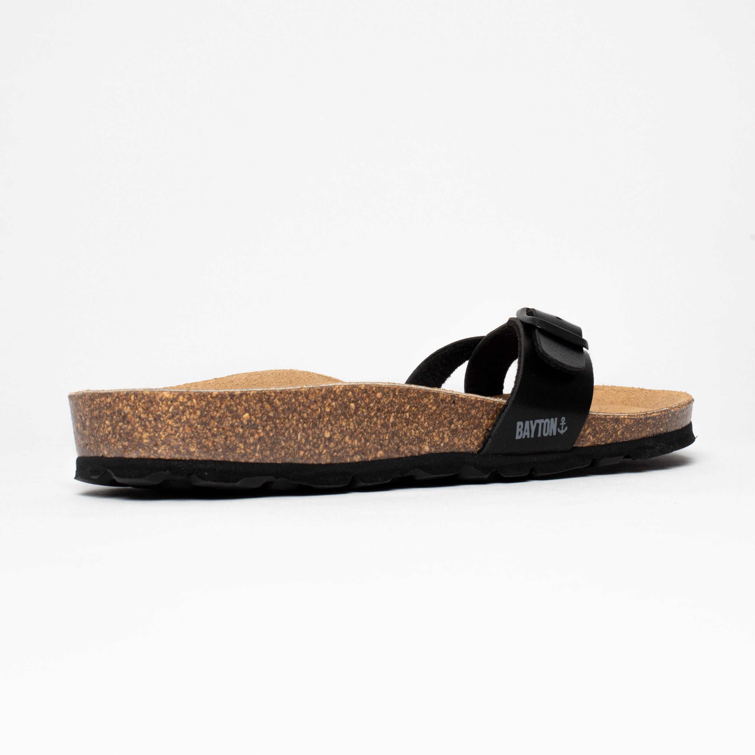 Black Junon Toe-Strap Sandals
