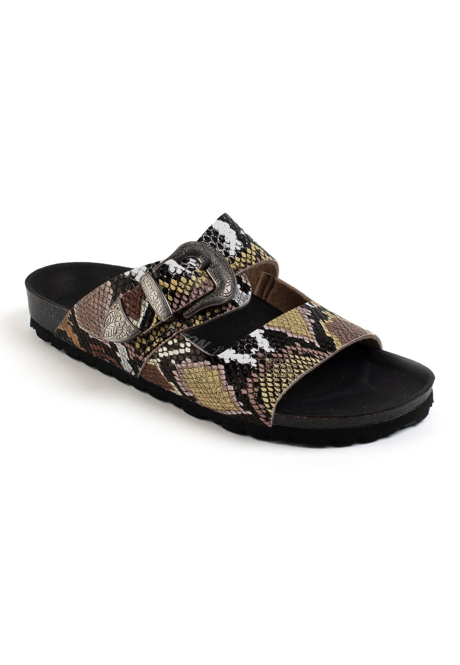Sandales-2-Brides-Attila-Noir-Et-Beige-Bayton-femme