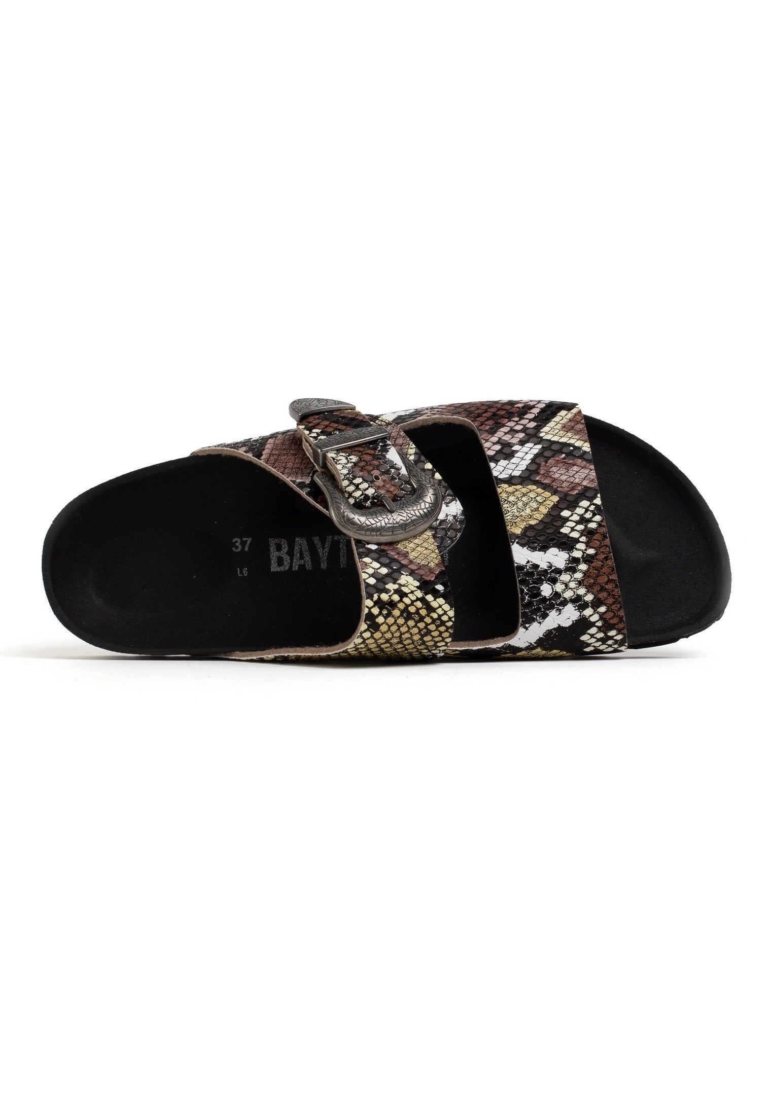 Sandales-2-Brides-Attila-Noir-Et-Beige-Bayton-femme