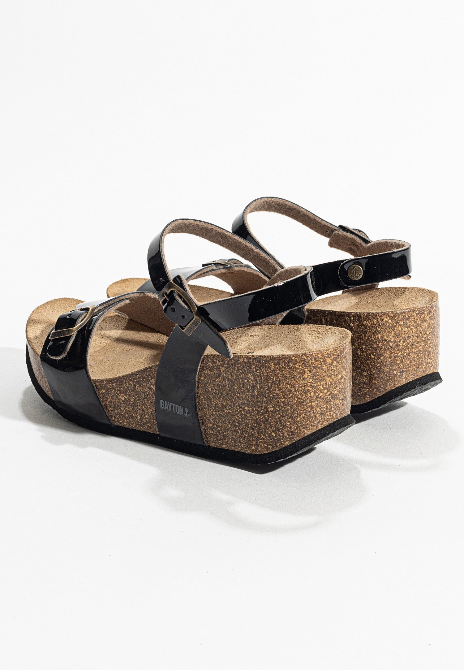 Sandales Avon Noir Compensées et Semi-compensées