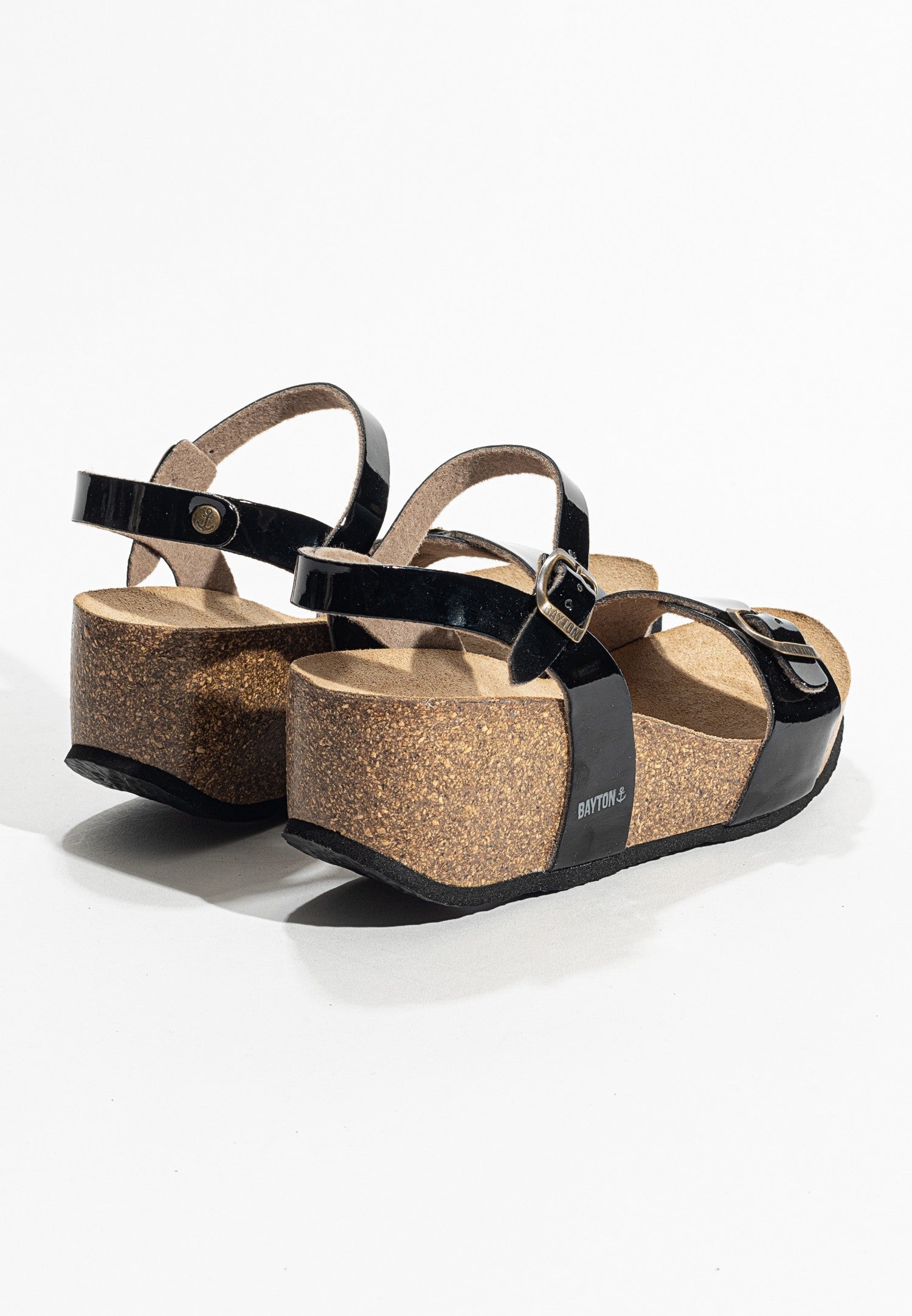 Sandales Avon Noir Compensées et Semi-compensées