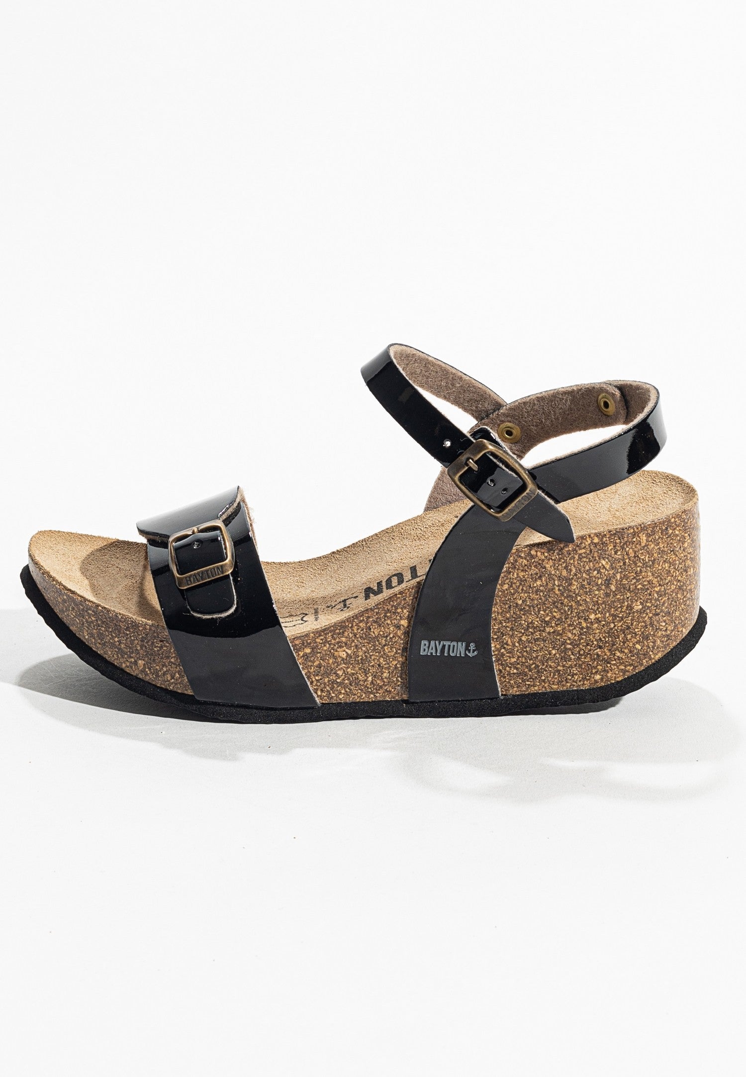 Sandales Avon Noir Compensées et Semi-compensées
