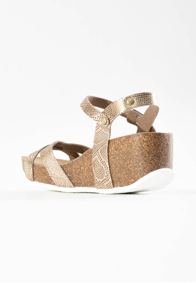Sandales Venus Dorées Compensées et Semi-compensées