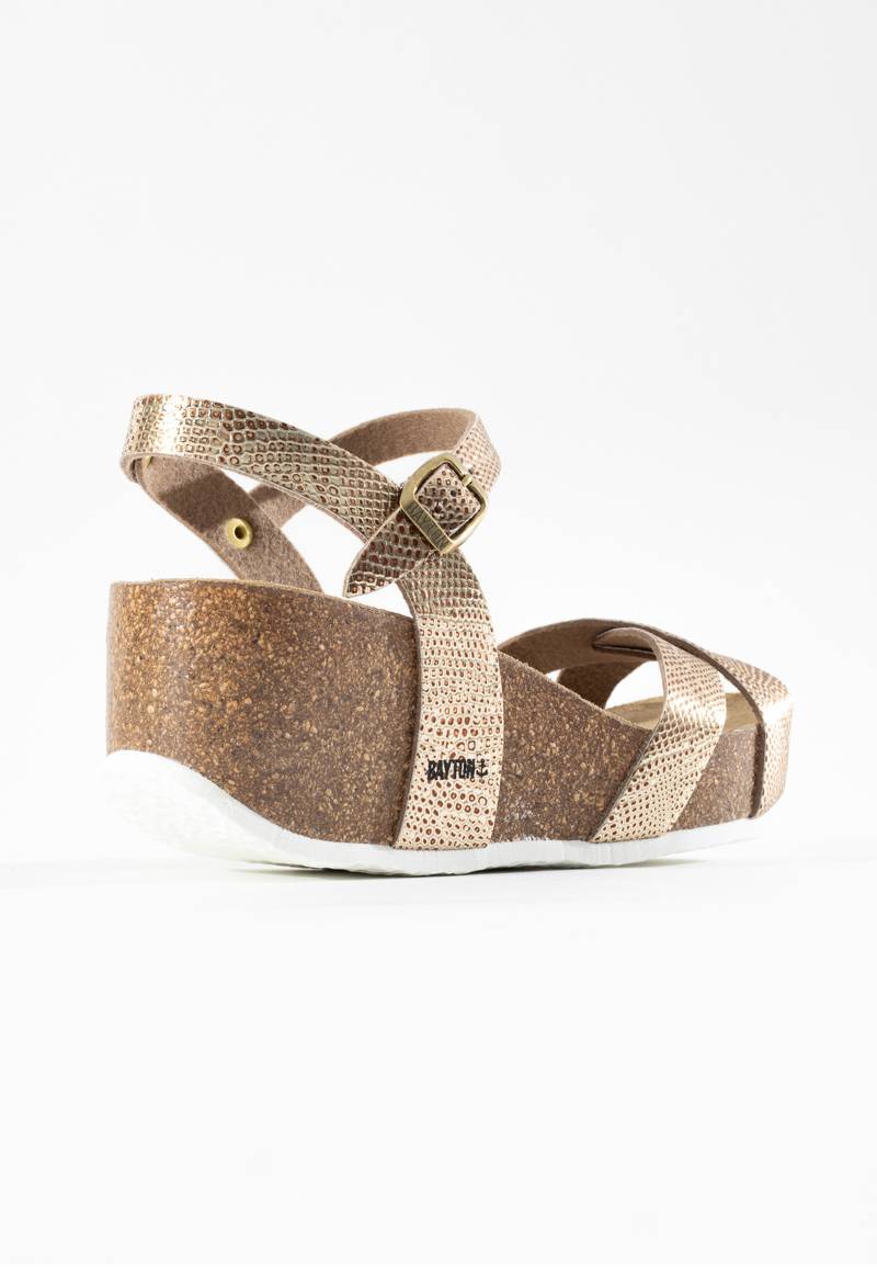 Sandales Venus Dorées Compensées et Semi-compensées