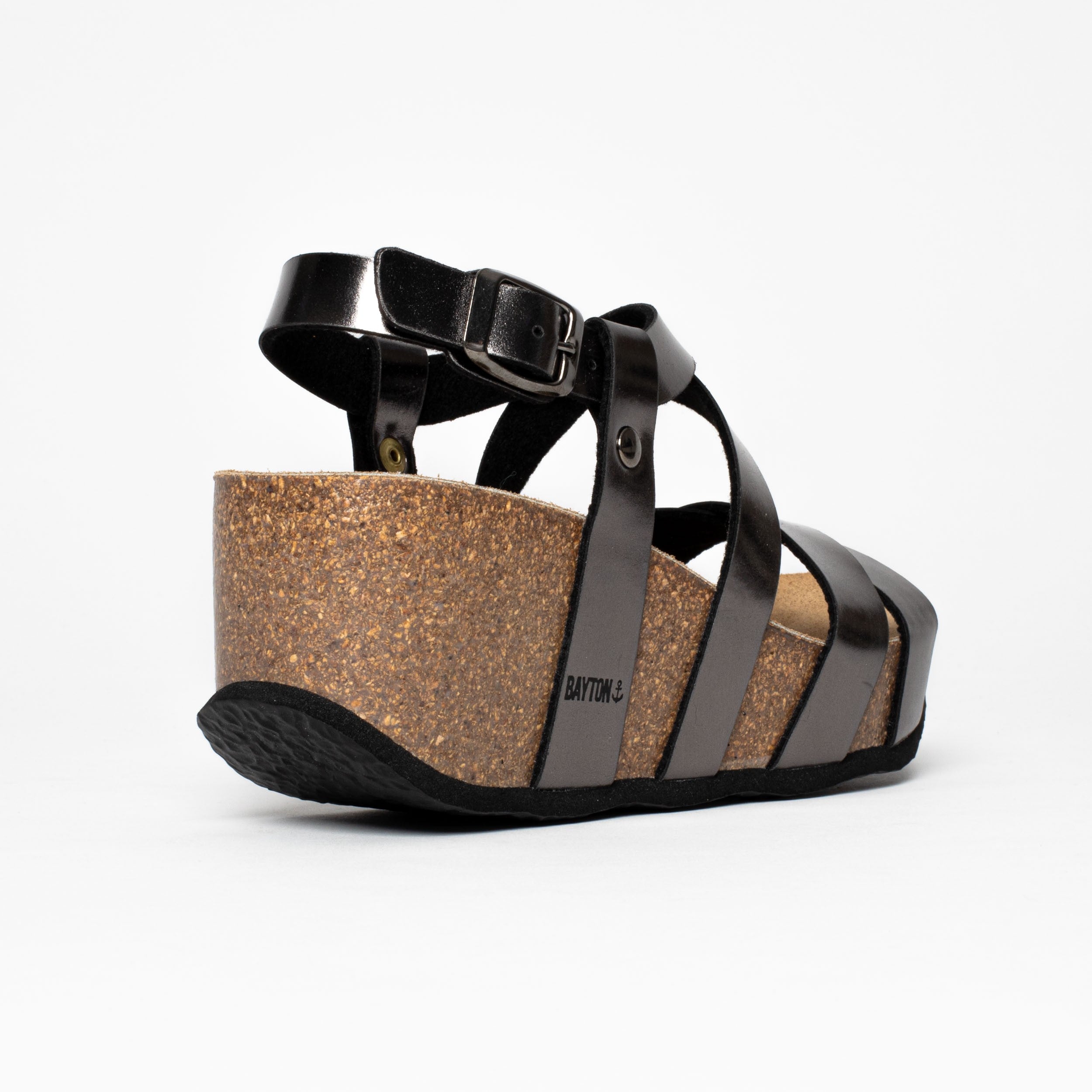 Sandalias Dora de peltre con cuña y semicuña