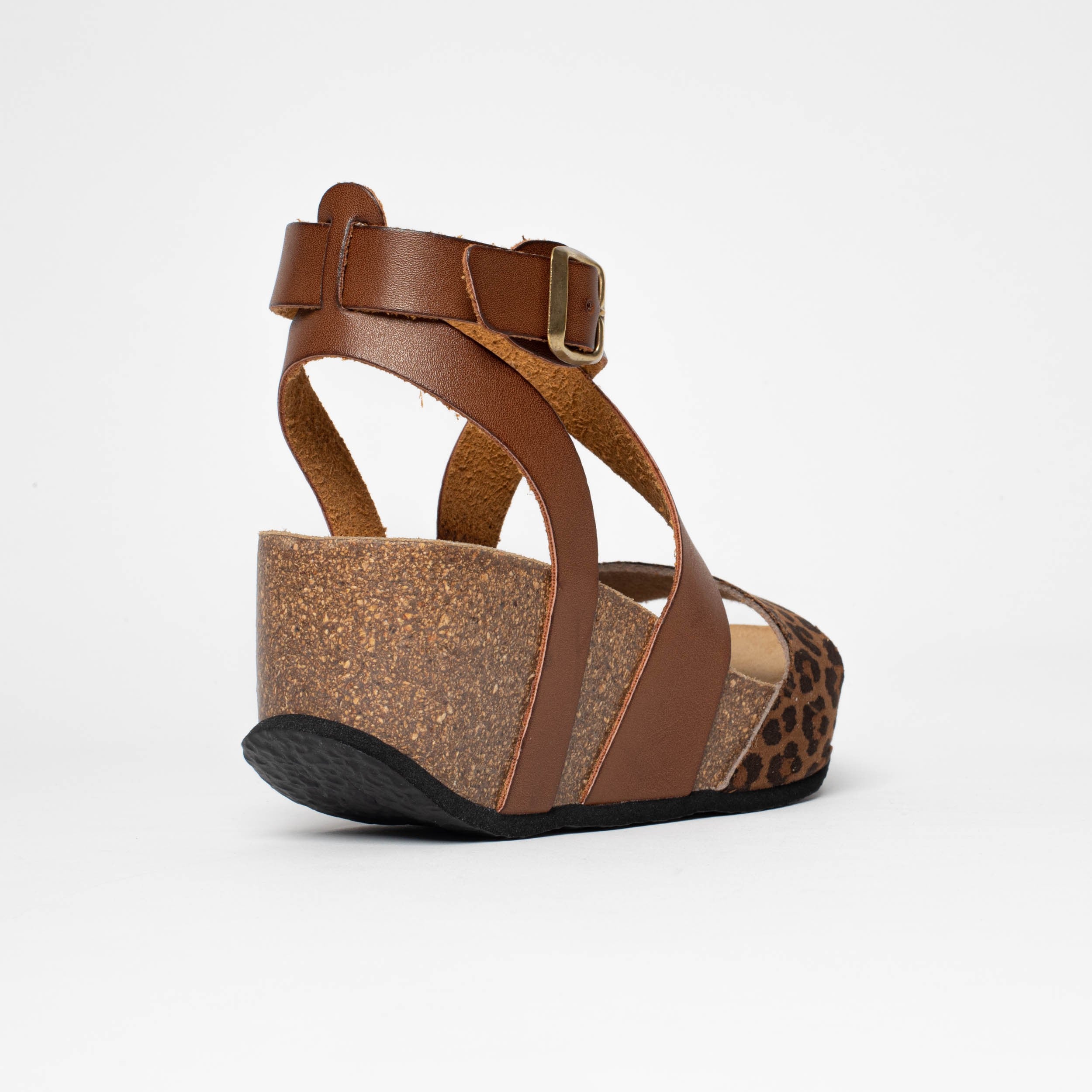 Pamplona Sandalias Cuña y Semicuña Leopardo