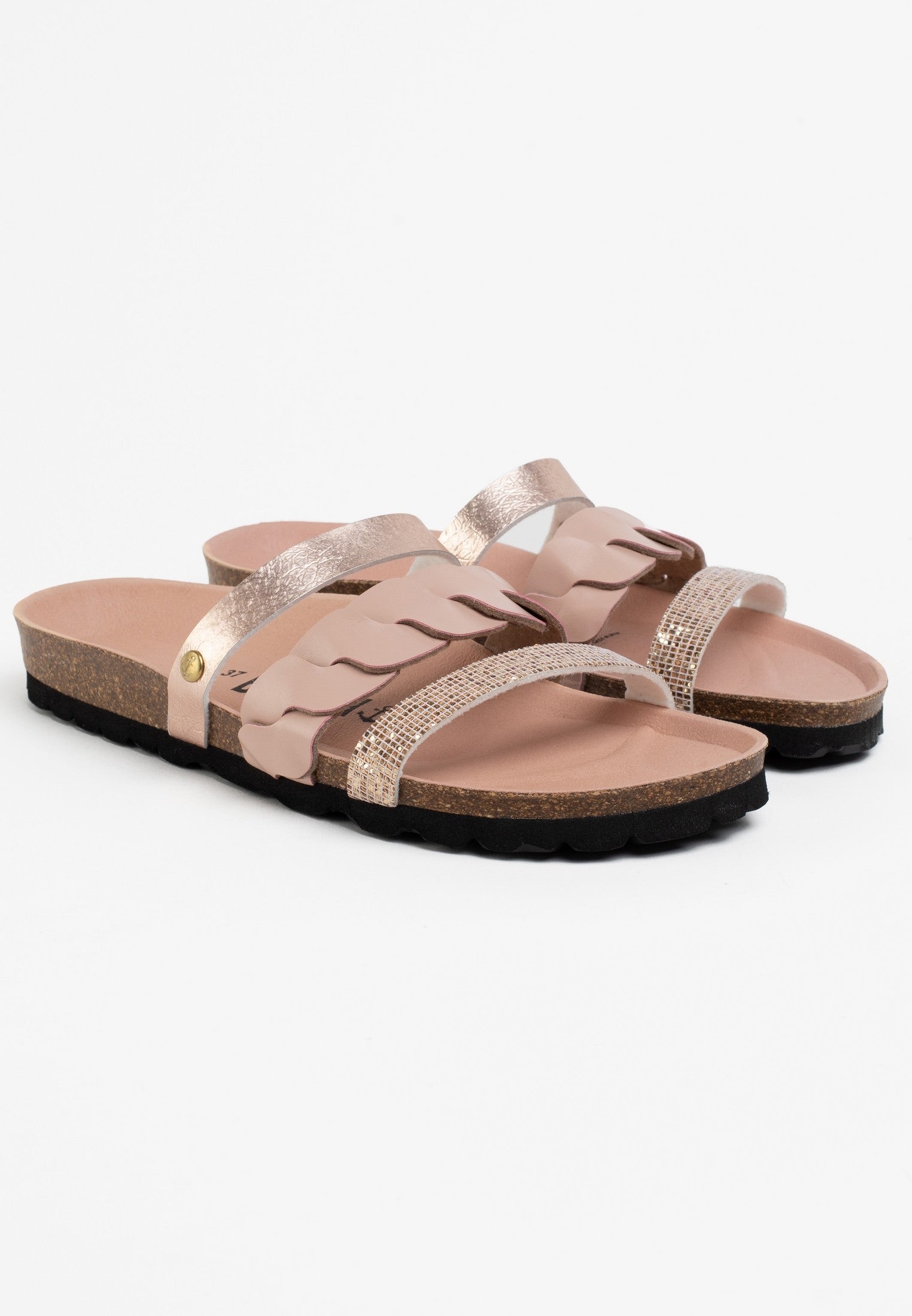 Sandales-Corail-Rose-Dorées-Multi-Brides-Bayton-femme