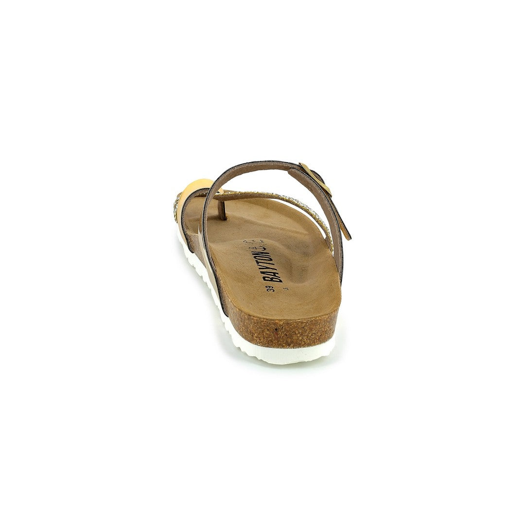Diane Gold Toe-Strap Sandals