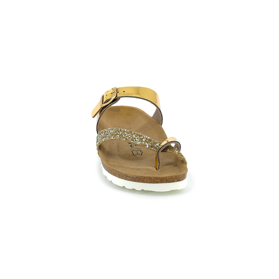 Diane Gold Toe-Strap Sandals