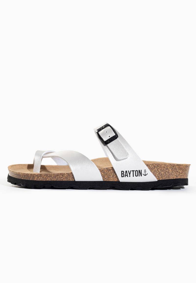 Sandales Diane Blanc argenté à Entre-Doigts