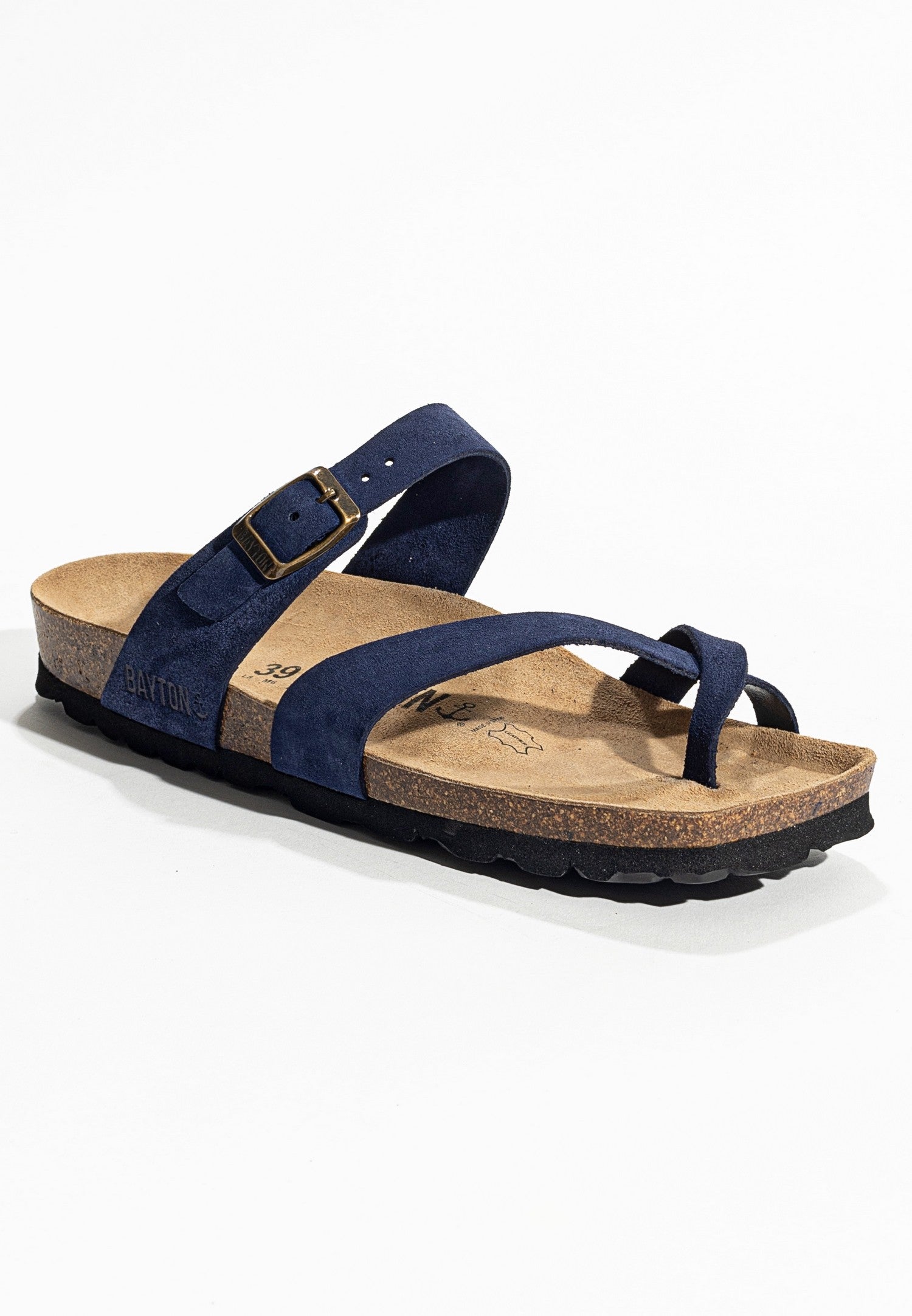 Diane Navy Blue Toe-Strap Sandals